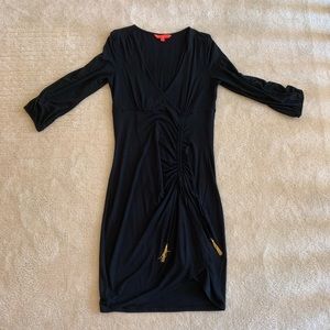 Ivanka trump black wrap dress with sleeves size M